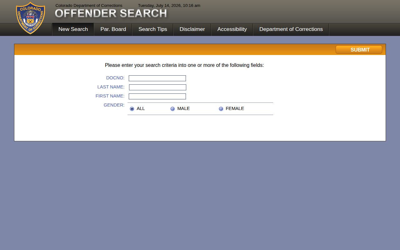 CDOC Offender Search projected release date lookup for La Plata County cases